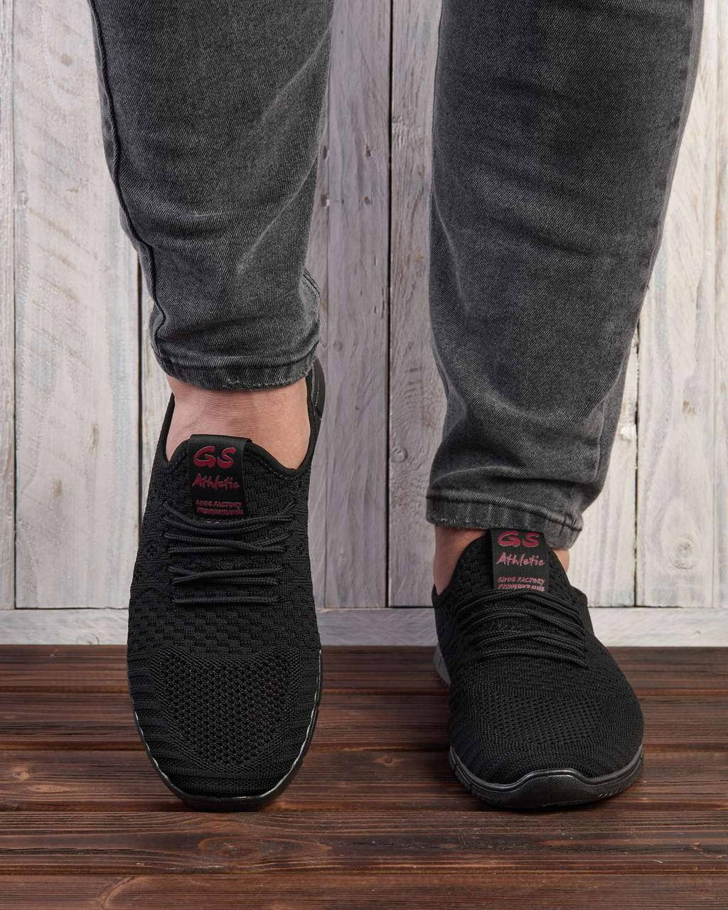 

Кроссовки мужские летние черные (Нс-955ч), Черный