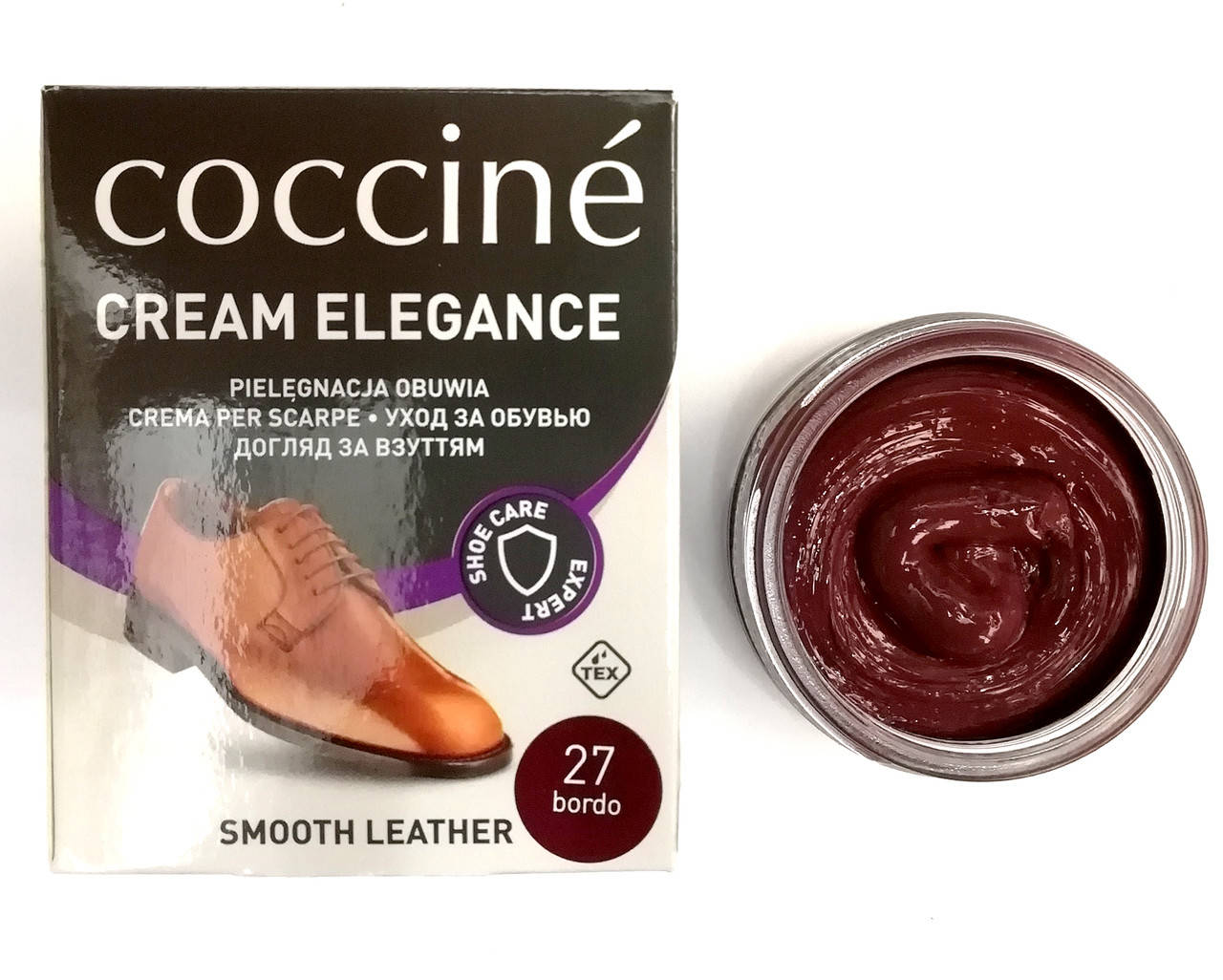 

Крем Бордо Кочине Coccine для гладкой кожи с губкой 50мл