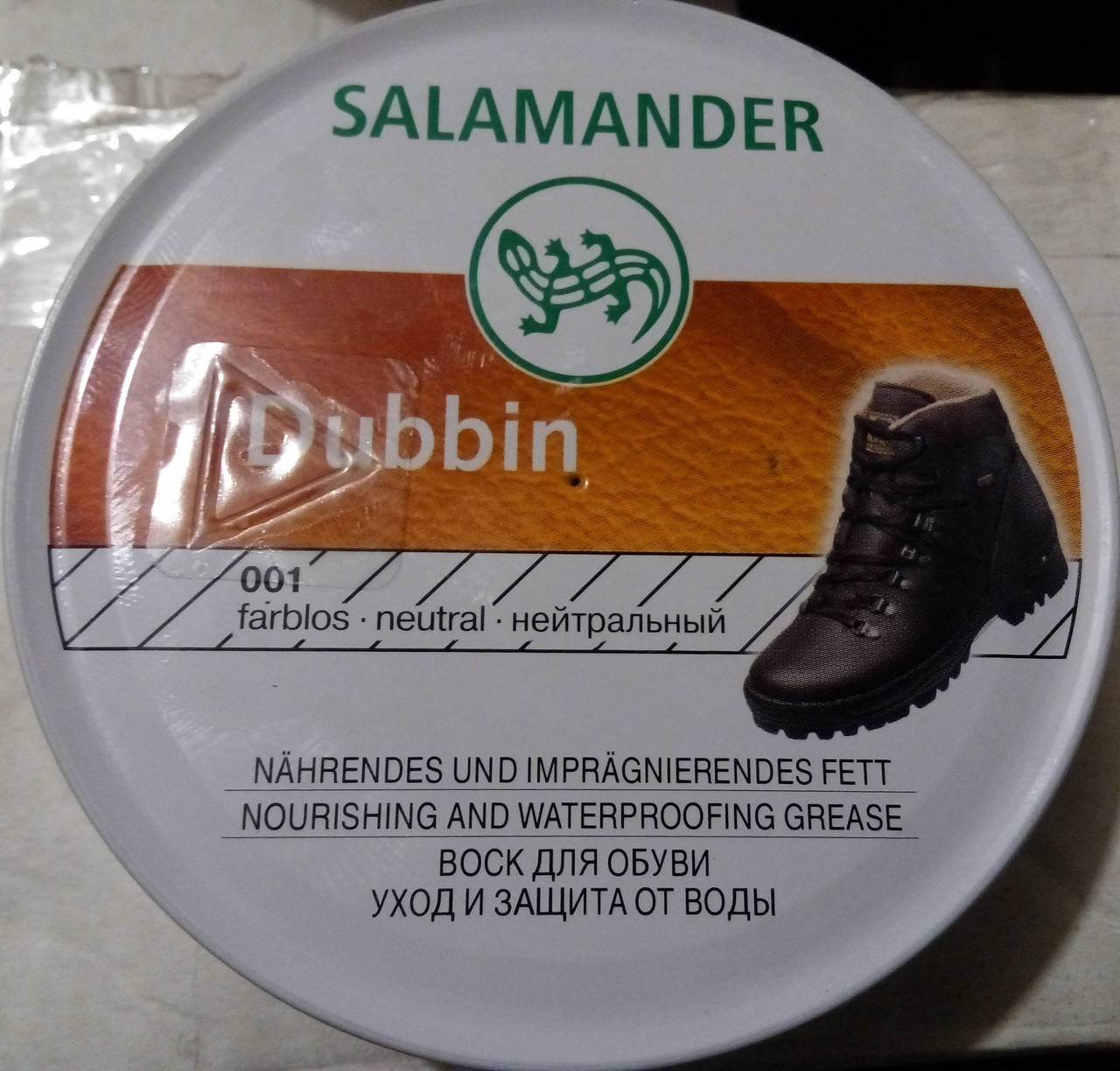 

Воск бесцветный Dubbin для гладкой кожи Salamander 100мл до 10.2018