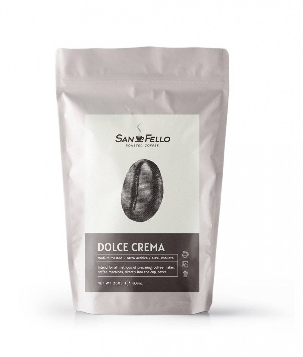 

Кофе в зернах свежая обжарка Dolce Crema 1 Кг