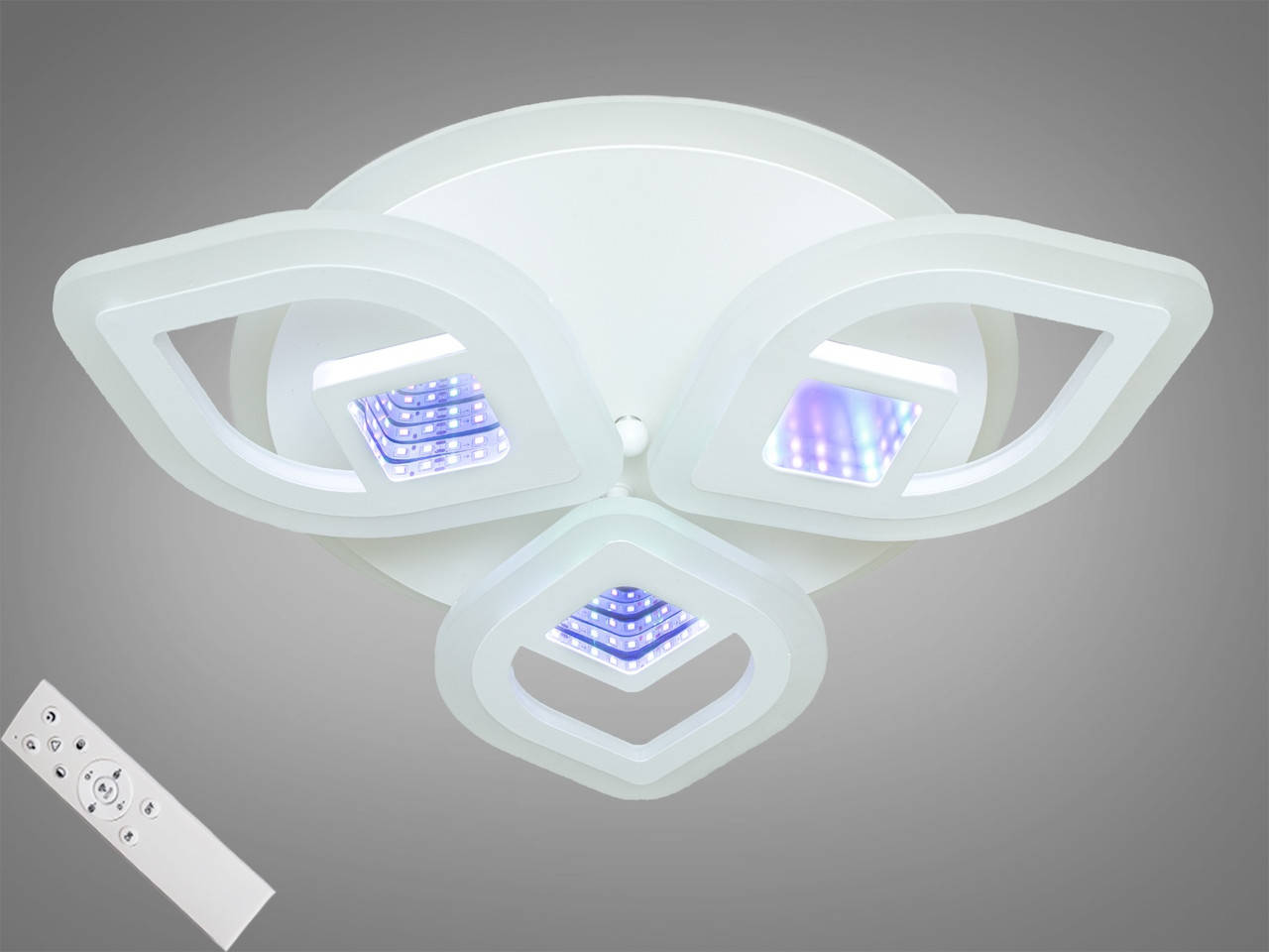 

Потолочная LED-люстра с 3d эффектом, 55W 2721, Белый