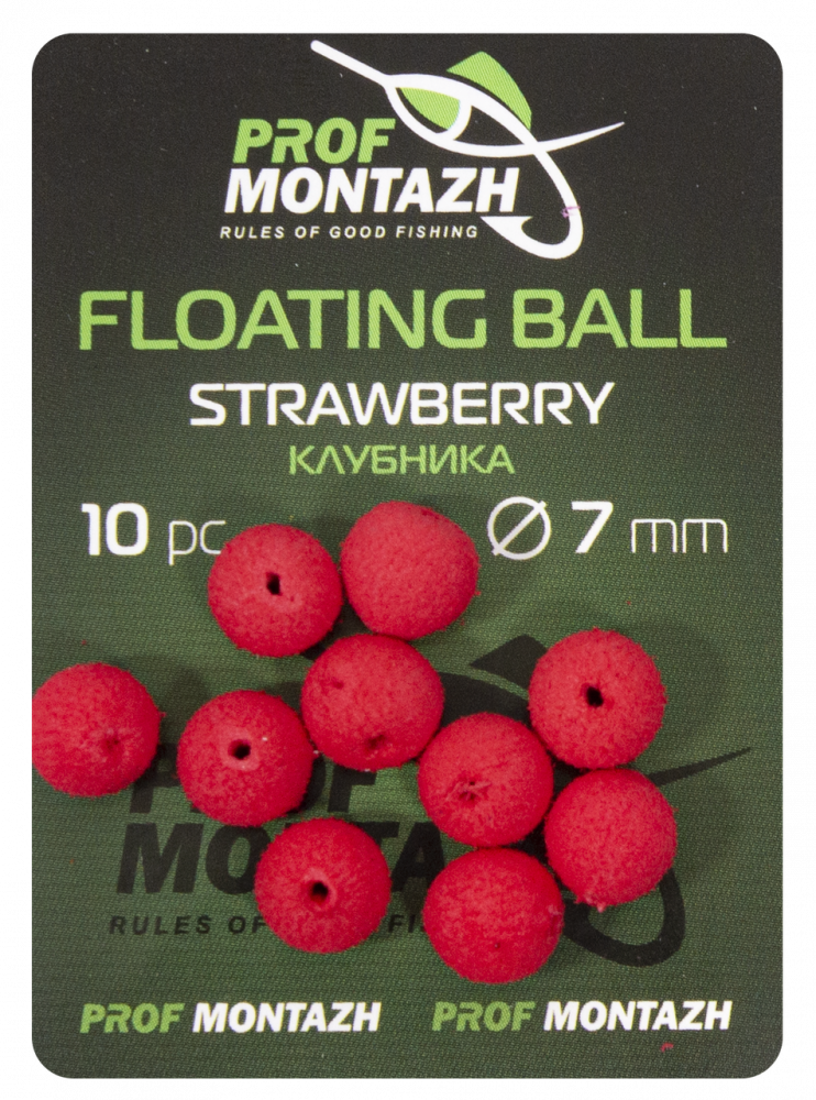 

Плавающая насадка Prof Montazh Клубника "Strawberry" 7 мм 10 шт. (18108)