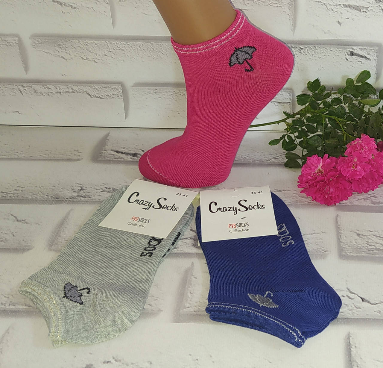 

Носки женские короткие за 1 пару 35-41 раз Crary Socrs, Разные цвета