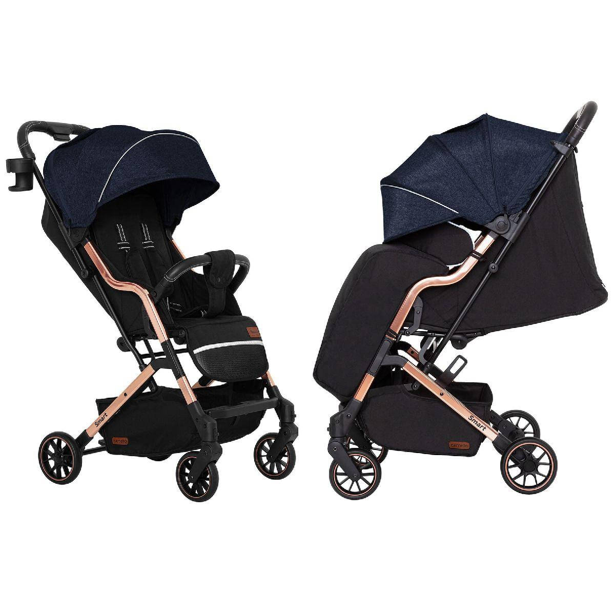 

Коляска прогулянкова CARRELLO Smart + дощовик (5504(S)Ink Blue), Синий