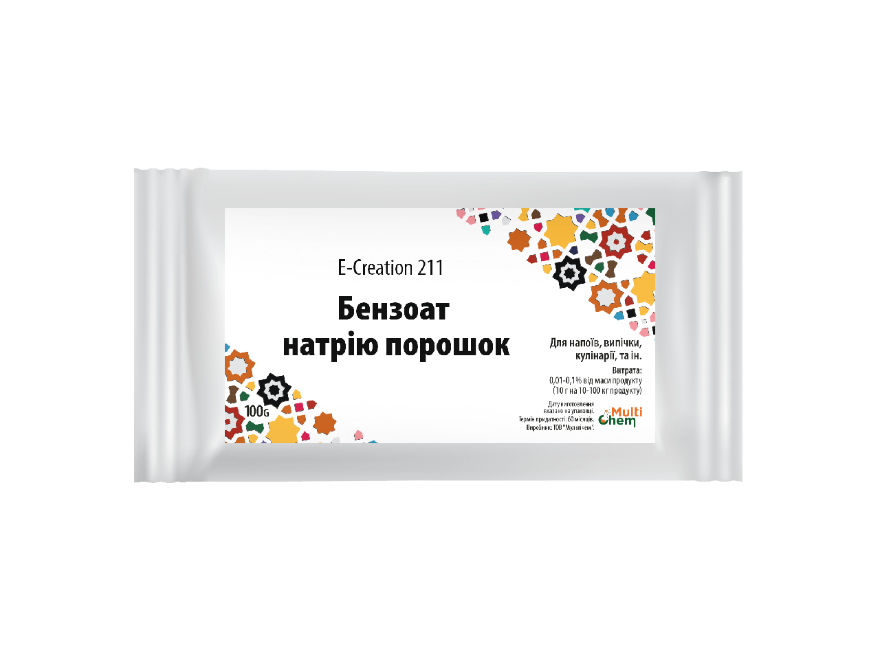 

Бензоат натрия порошок Пищевая добавка E-Creation 211 100 г