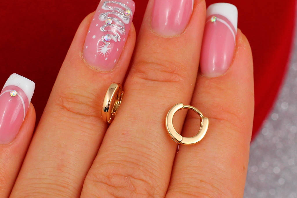 

Серьги детские Xuping Jewelry колечки 8 мм золотистые