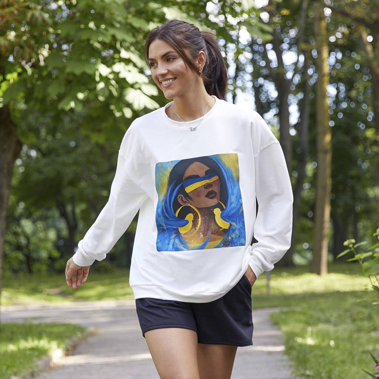 

Женский свитшот Freedom Off White, Белый