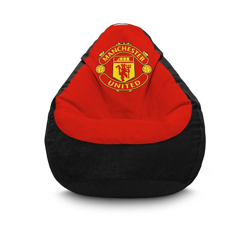 

Кресло мешок PufOn, "Football. Manchester United FC" черный Флок ХХХL