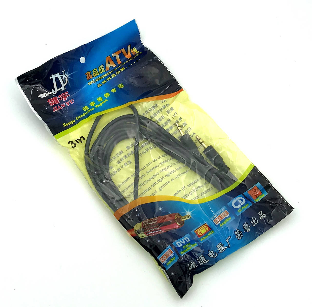 

Кабель аудио / Кабель аудио (папа-папа) 3,5mm 3 м, Черный