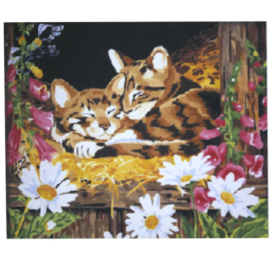 

Картина по номерам " Милые котики " живопись,картины по цифрам,раскраска, размер 40х50 см