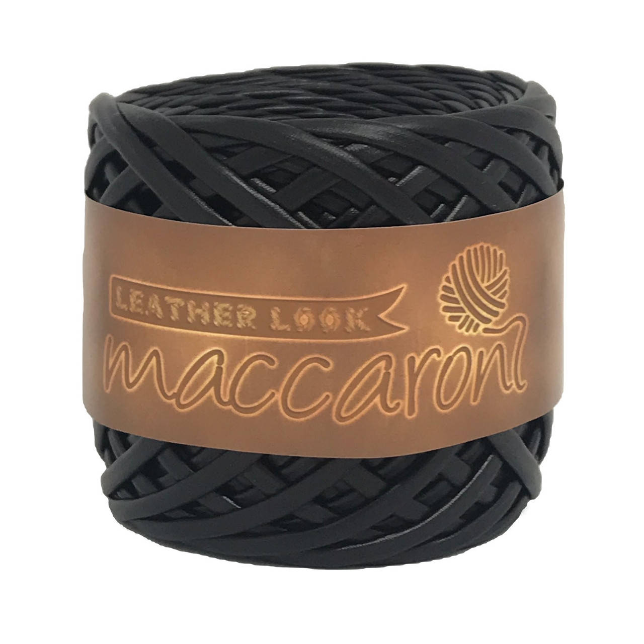 

Полиэстеровая пряжа под кожу Leather Look Maccaroni , черный