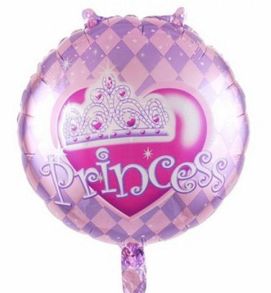 

Фольгированный шар круг Princess 18" Китай, Розовый