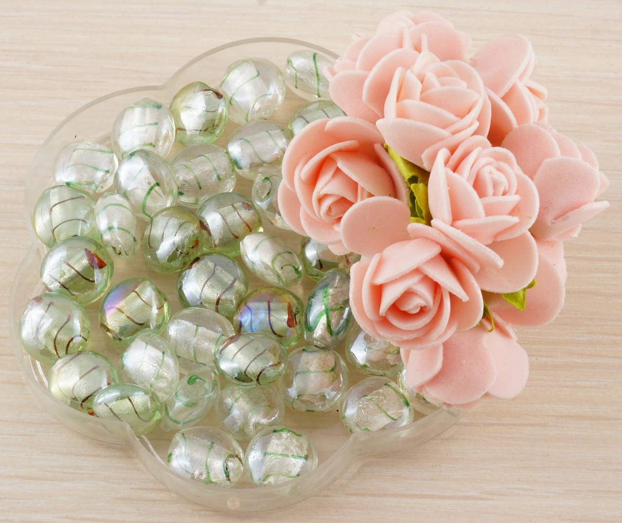 

Бусины стекло 13 (5 шт) 14 мм