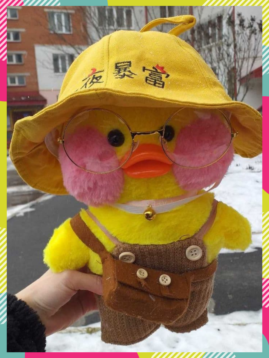 

Уточка мягкая игрушка Cafe mimi утки Лалафанфан из тик ток 30 см оригинал lalafanfan duck желтая панамка, Желтый