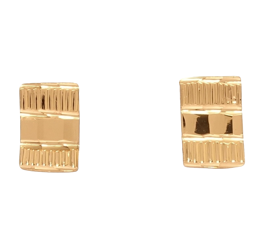 

Серьги Xuping Позолота 18K колечки "Штампованный вогнутый прямоугольник с узором алмазные грани"