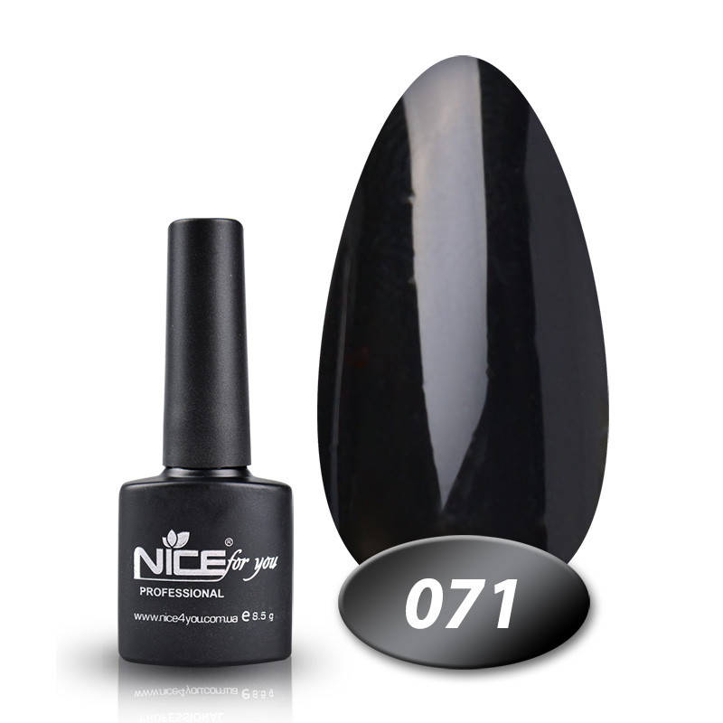 

Гель лак Nice for you 071 черный 8,5 мл