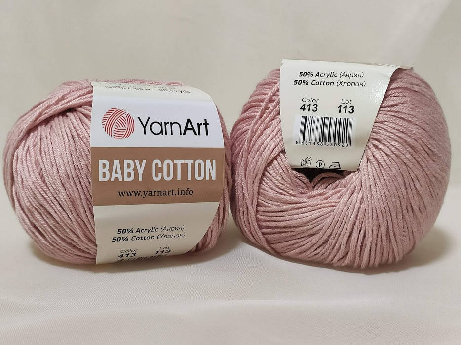 

YarnArt Baby Cotton 413 сухая роза