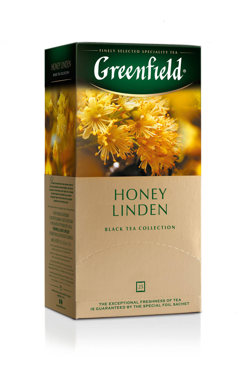 

Чай Гринфилд черный с липой и медом Honey Linden 25 пакетиков