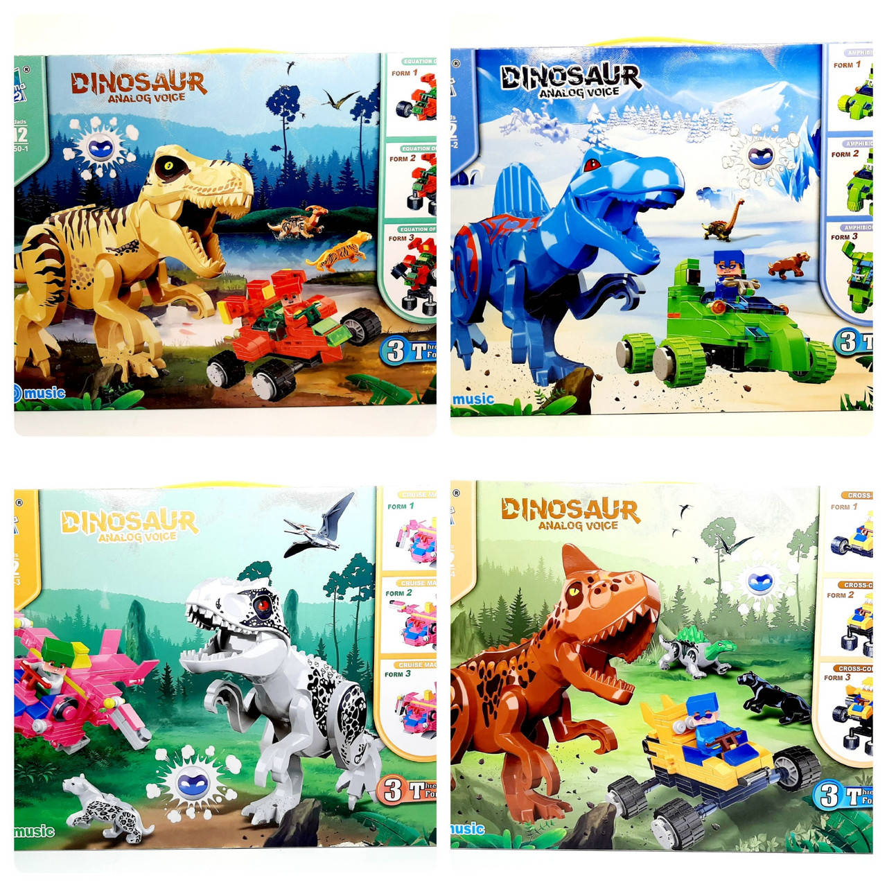 

Конструктор Zuanma 050-1/2/3/4 Dinosaur