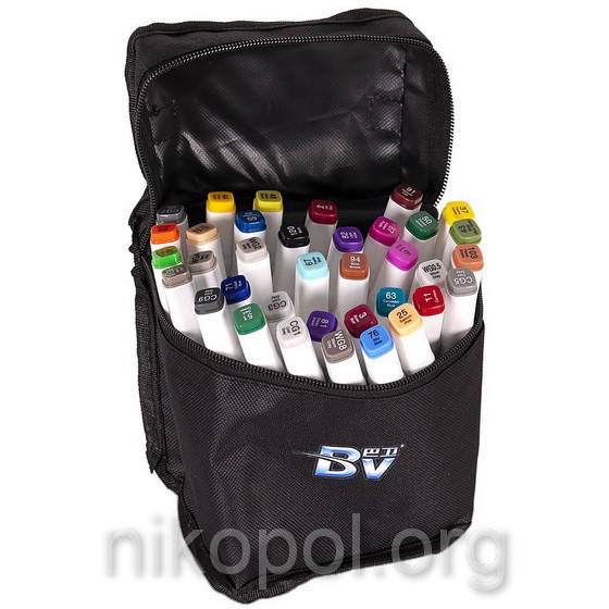 

Набор скетч-маркеров 36 цветов BV800-36, в сумке, Разные цвета