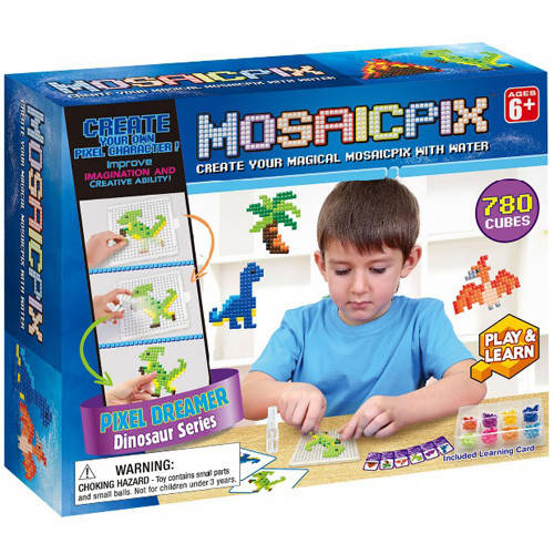 

Детская мозаика аквамозаика Динозавры Mosaicpix 23 х 19,5 х 5,5 см, 780 деталей