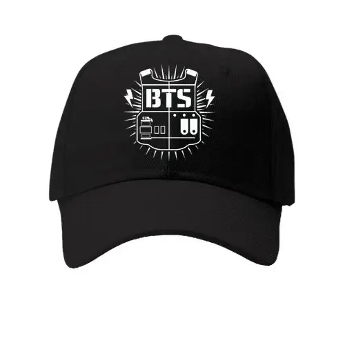 

Кепка Бейсболка Bangtan boys БТС BTS значек Черная, Черный