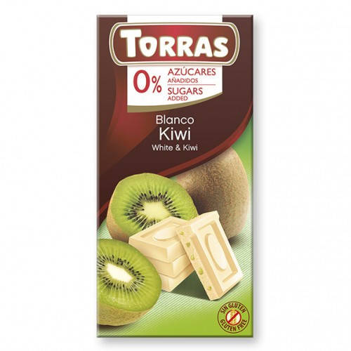

Torras Blanco, 75 г, Шоколад белый, с киви, без сахара
