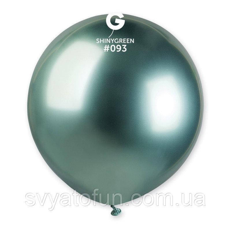 

Латексный воздушный шарик 19" металлик хром 93 зеленый 1шт Gemar, Зелёный