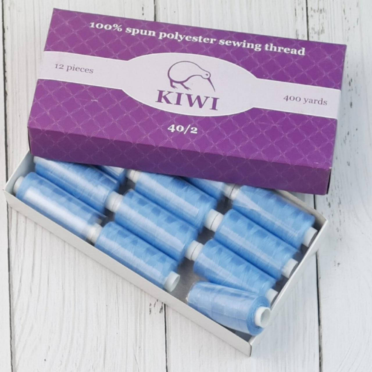

Швейные нитки KIWI 40/2 (400 ярдов) №328 ГОЛУБОЙ
