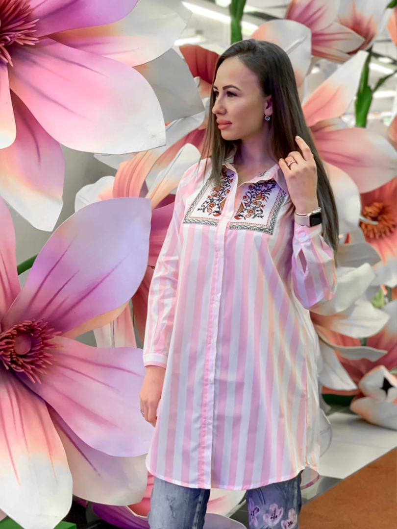 

Рубашка туника платье с вышивкой Турция 184 42,44,46,48.50р