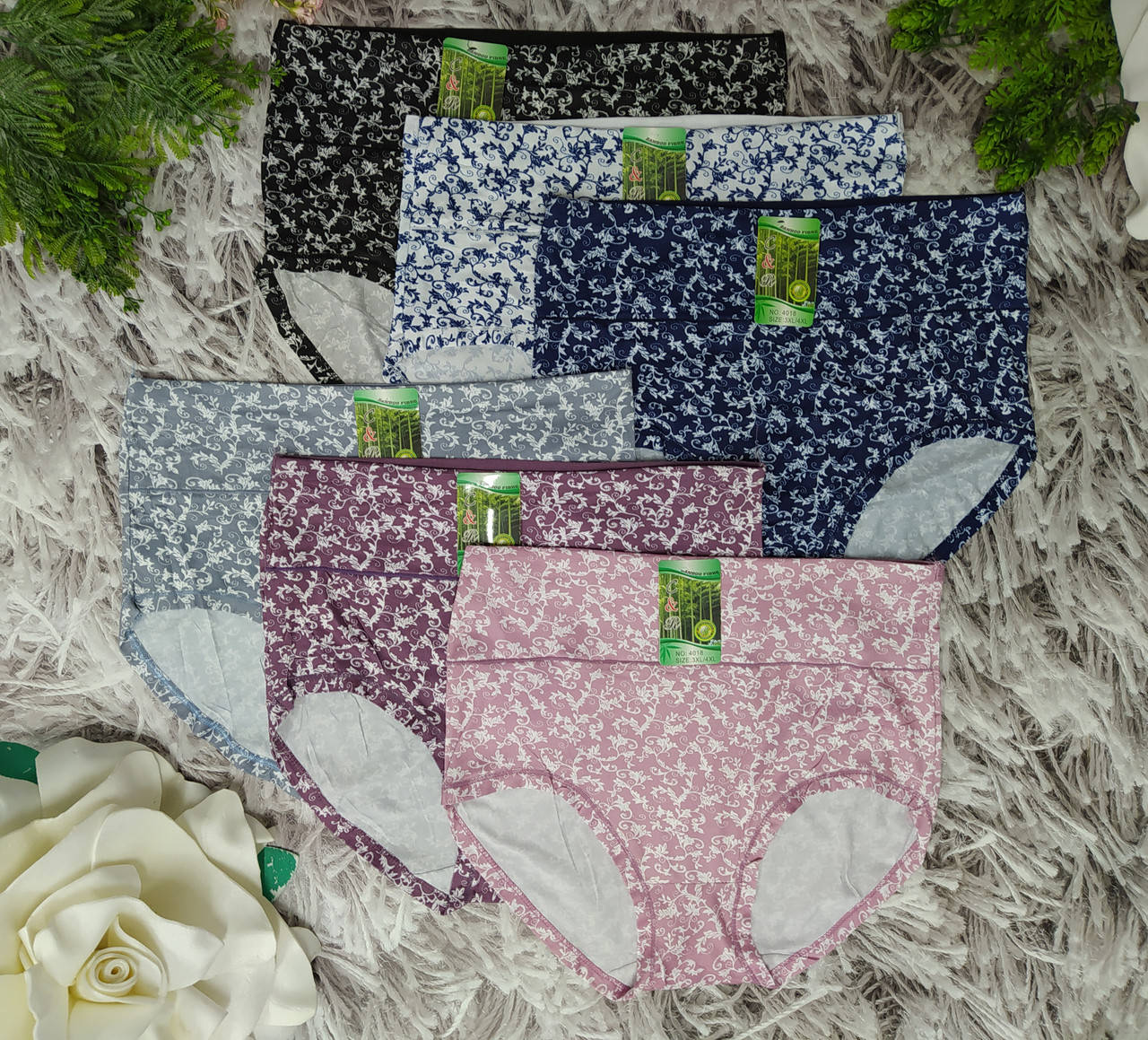 

Трусики женские 3-4XL (р. 54-56) бамбук C&R SK-4018, Разные цвета