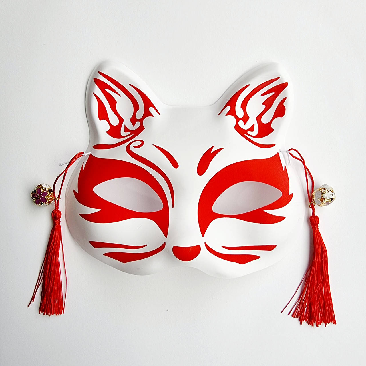 

Маска Кицунэ Японской Лисы Kitsune красная 3, 18х17 см