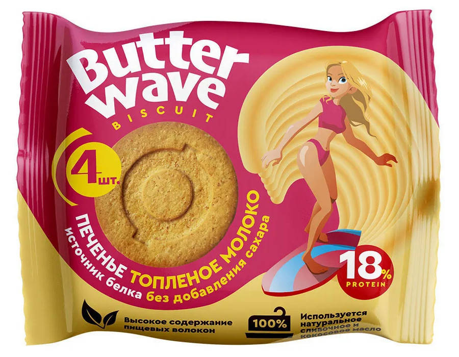 

Протеиновое печенье Mr. Djemius ZERO Butter Wave "Топленое Молоко" (36 грамм)