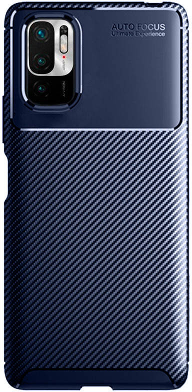 

Чехол накладка Autofocus Carbon Xiaomi Poco M3 Pro 5G Синий