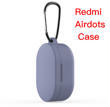 

Чехол-накладка для наушников Xiaomi Redmi AirDots - силикон - Blue (с карабином), Синий