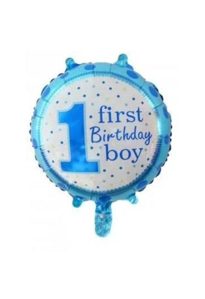 

Шар фольгированный "1 first birthday boy" 45*45 для мальчика.