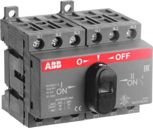 

Реверсивний рубильник перекидний ABB 1-0-2 OT40F3C 40 А 690 В 1SCA104913R1001