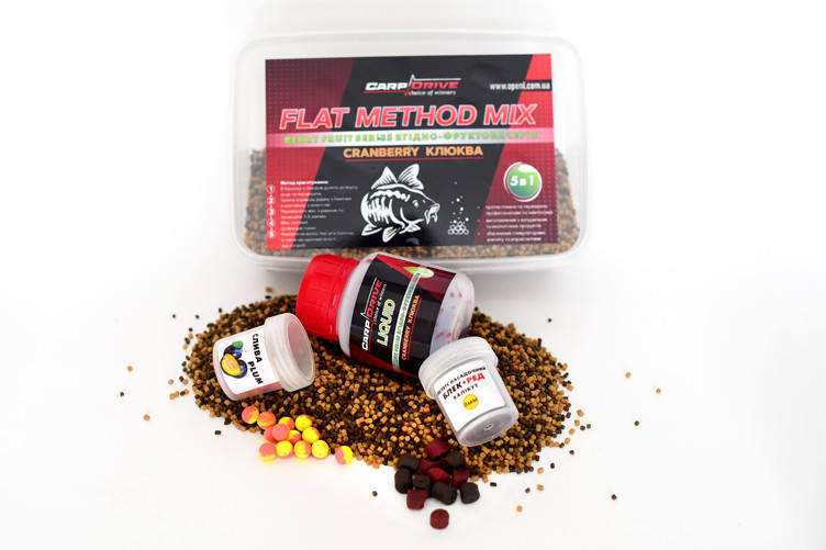 

Методный пеллетс, флэт метод микс Cranberry (Клюква) Carp Drive 5 в 1