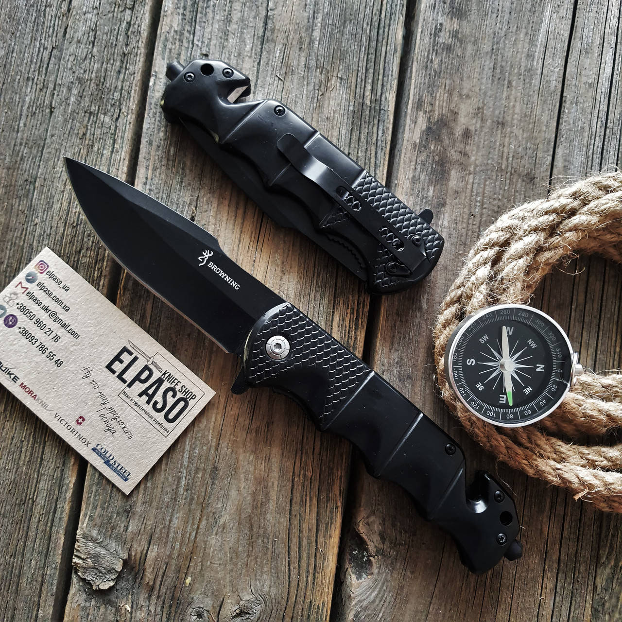 

Складной тактический нож Browning bt-232, сталь 440-А, полуавтомат, Черный