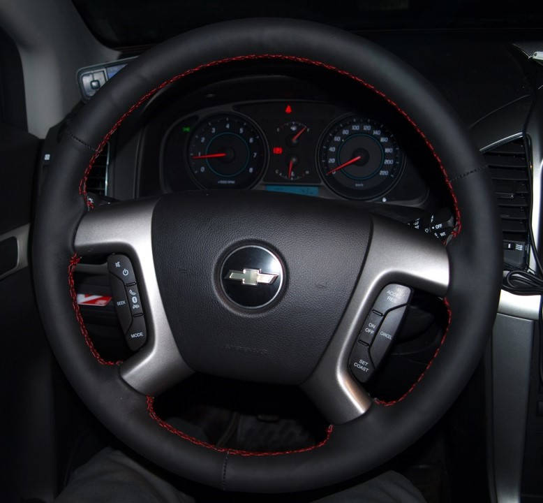 

Чехол-оплетка из натуральной кожи на руль Chevrolet Captiva, Черный
