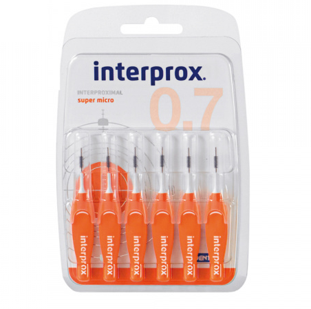 

Межзубные щетки INTERPROX 4G,6ШТ 0.7 SUPERMICRO, Черный