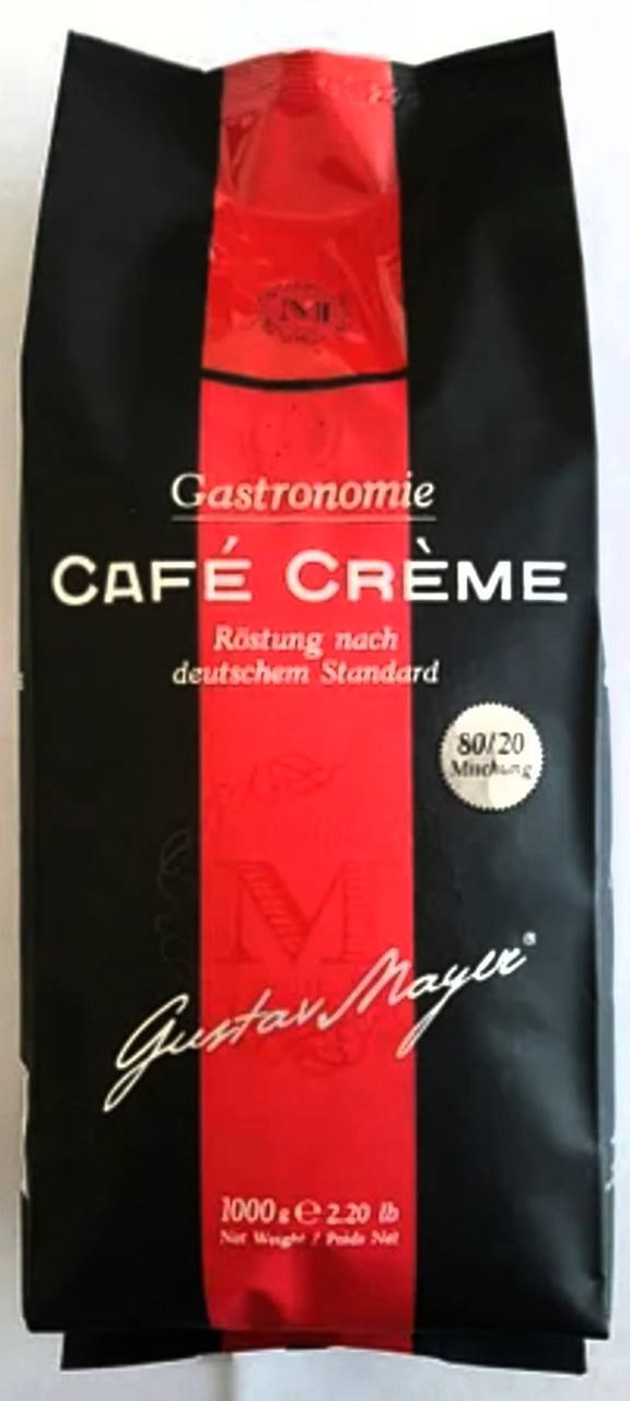 

Кофе зерновой Gustav Mayer Cafe Creme 1кг (50%арабики, 50%робусты), Густав Маер