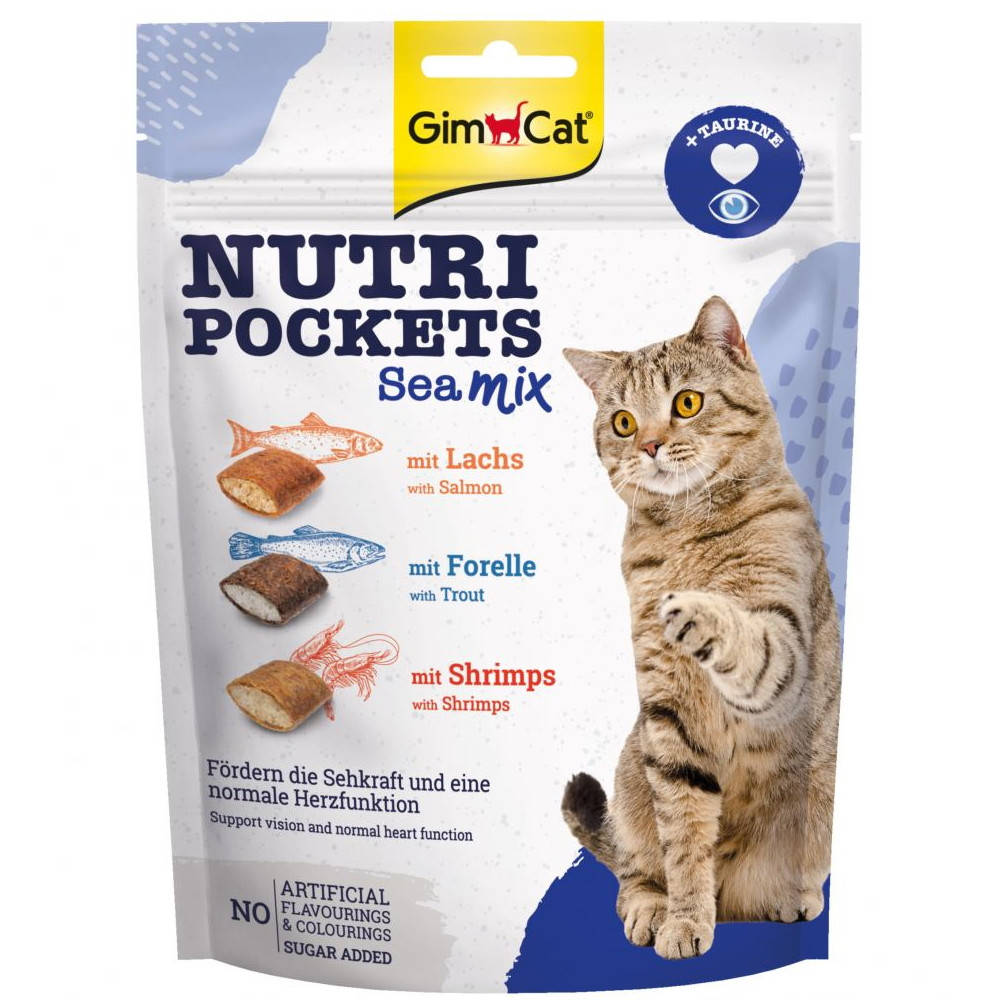 

Витаминное лакомство для кошек GimCat Nutri Pockets Морской микс 150г