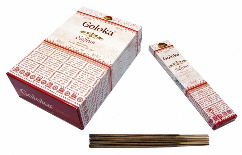 

Благовоние Goloka Saffron Голока Шафран с ароматом шафрана, Аюрведа Здесь
