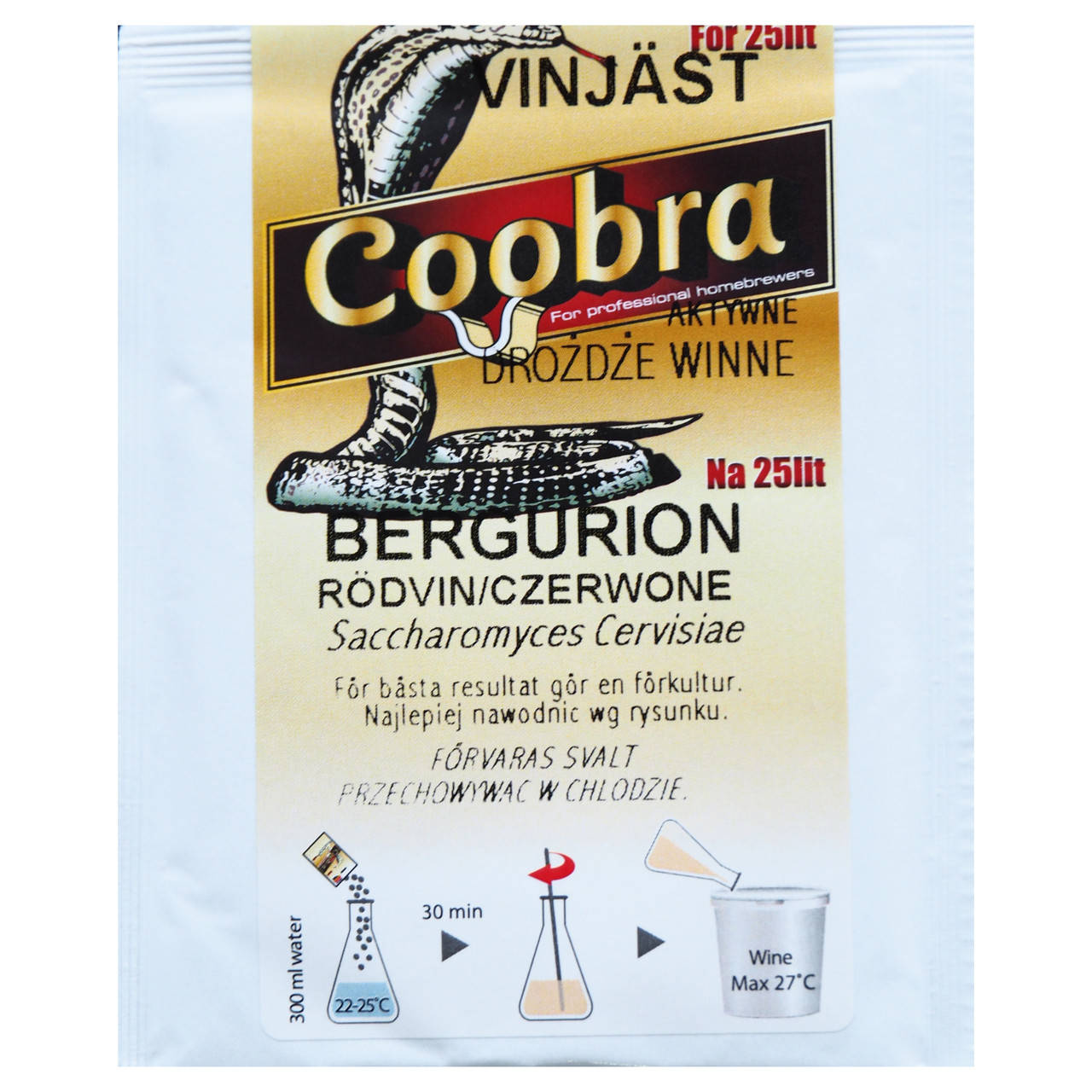 

Cухие дрожжи винные Coobra Bergurion, 10 г
