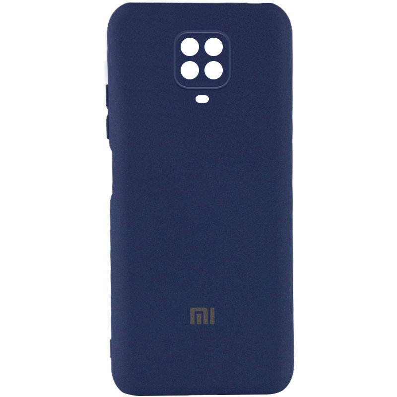 

Силиконовый чехол для Xiaomi Redmi Note 9 Pro Синий микрофибра soft touch