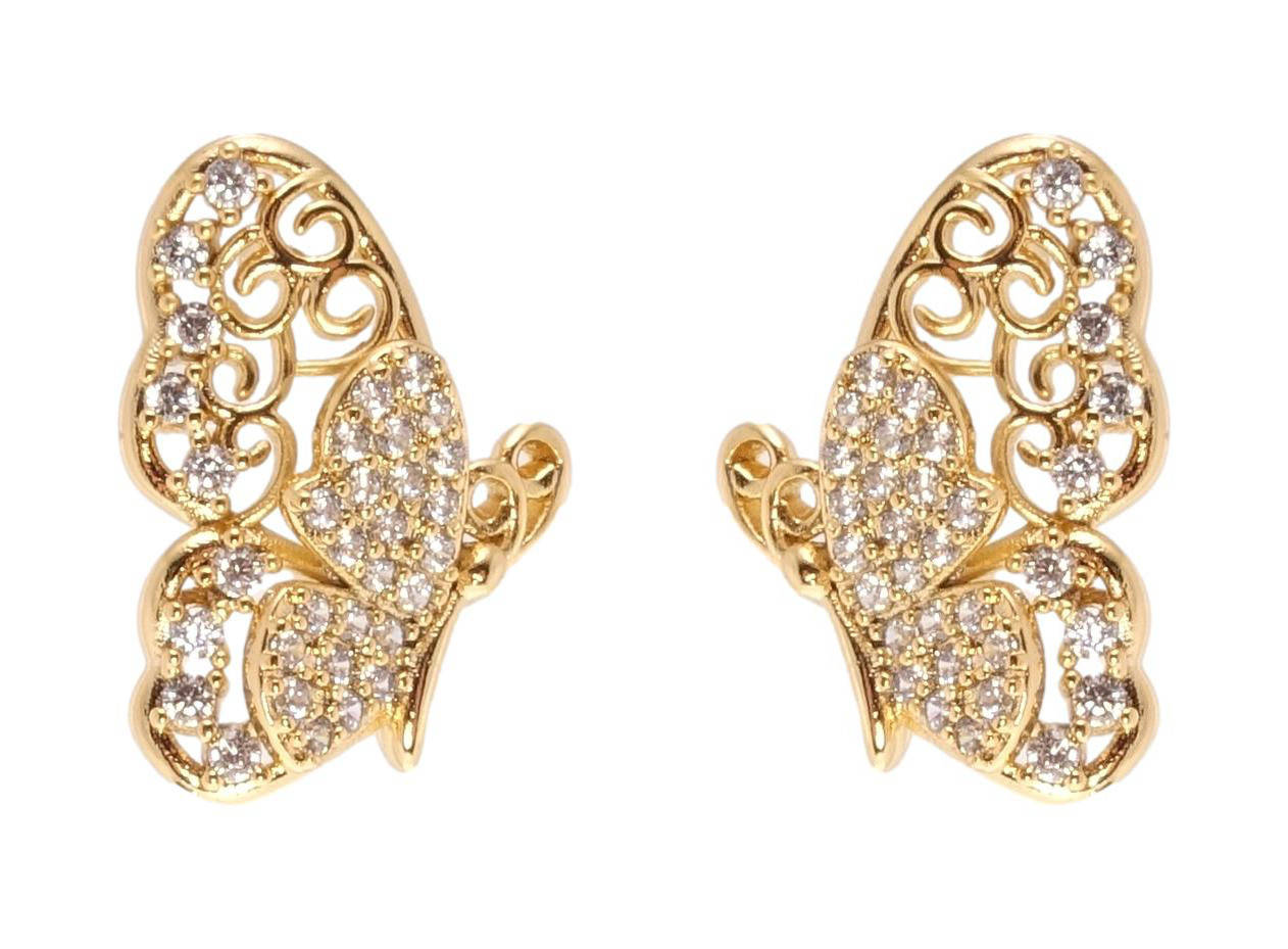 

Серьги Xuping Позолота 18K гвоздики(пусеты) "Бабочки с цирконием"