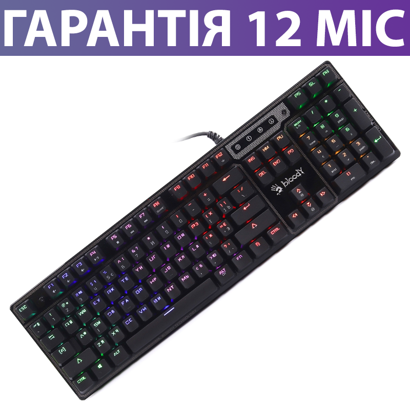 

Механическая игровая клавиатура с подсветкой A4Tech Bloody B750N USB, Черный