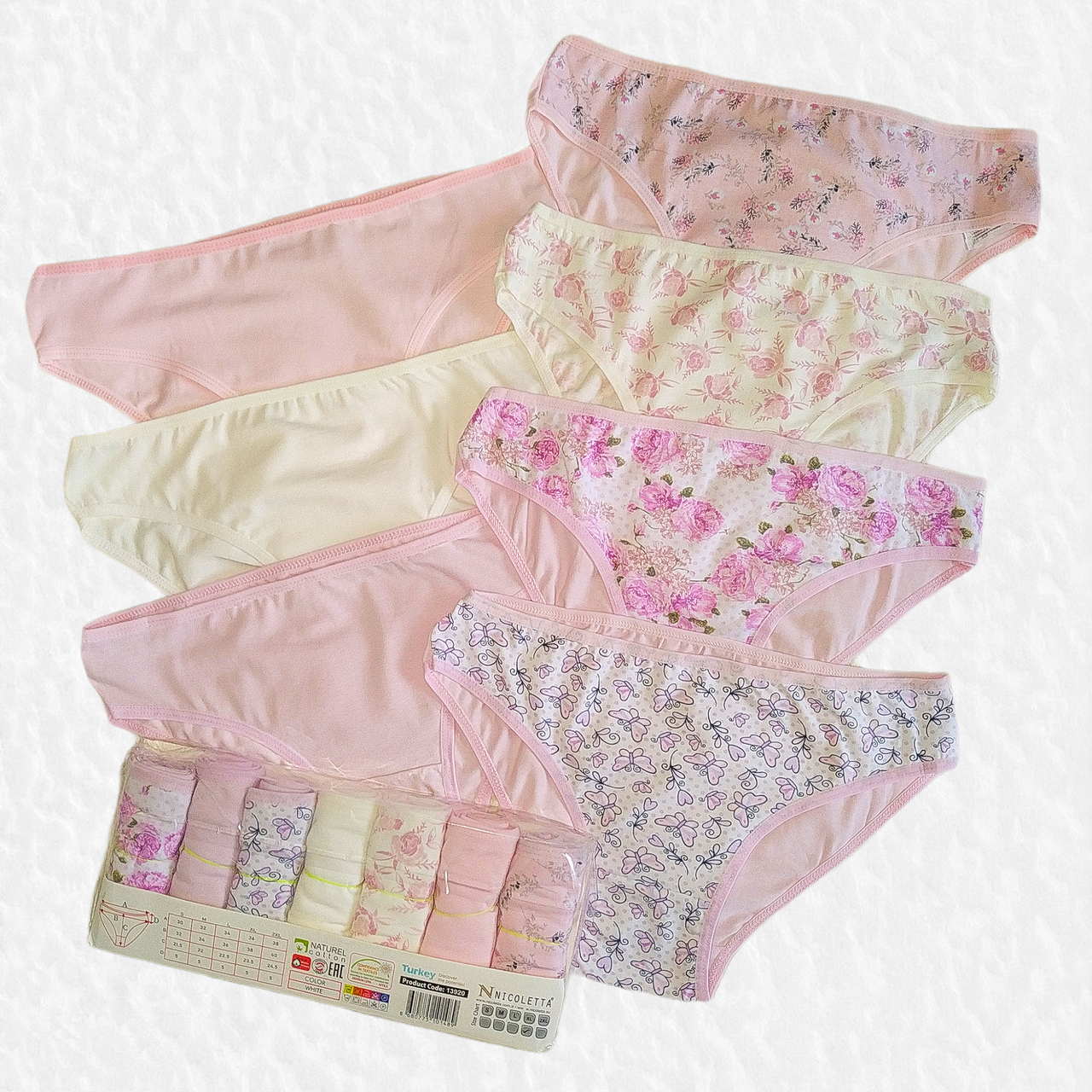 

Женские трусы недельки Nicoletta 7 шт в уп Размеры M L XL L