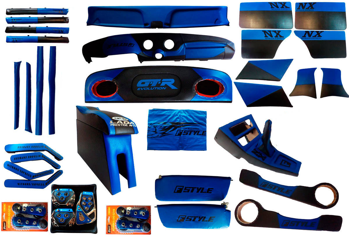 

Комплекты тюнинга салона ВАЗ 2101 - 2107 синий Люкс